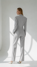 Grey Suit Jumpsuit
