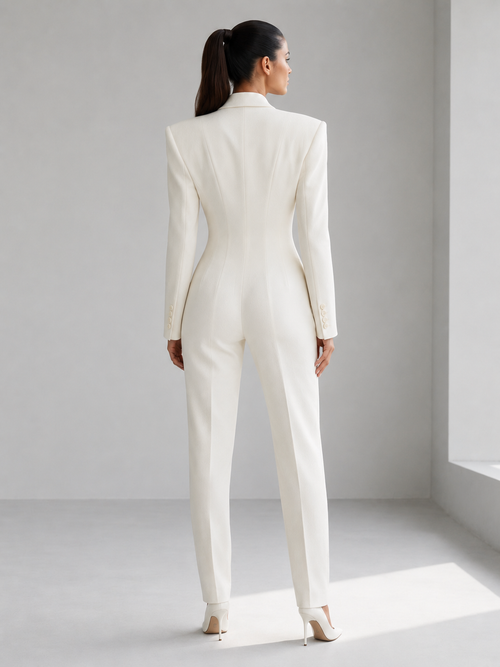 Pure Wool Suit Jumpsuit