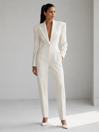 Pure Wool Suit Jumpsuit